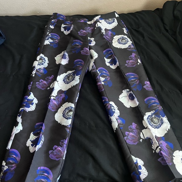 J. Crew Pants - J. Crew Black Pants with Purple Accents
